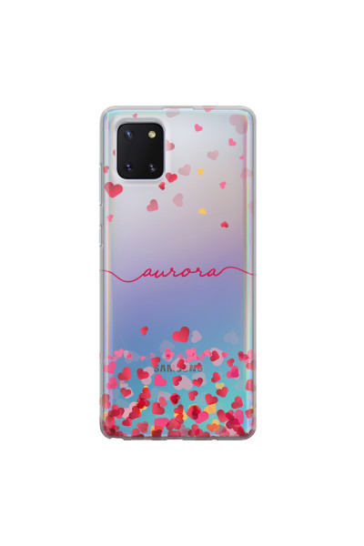 SAMSUNG - Galaxy Note 10 Lite - Soft Clear Case - Scattered Hearts