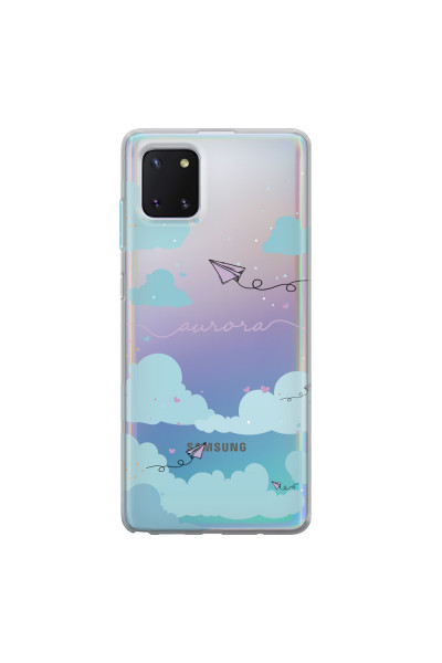 SAMSUNG - Galaxy Note 10 Lite - Soft Clear Case - Up in the Clouds Purple