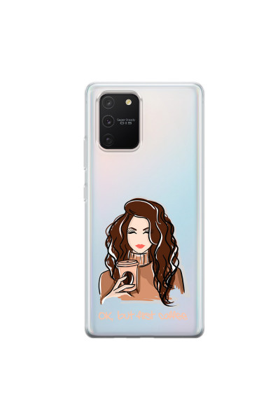 SAMSUNG - Galaxy S10 Lite - Soft Clear Case - But First Coffee Light