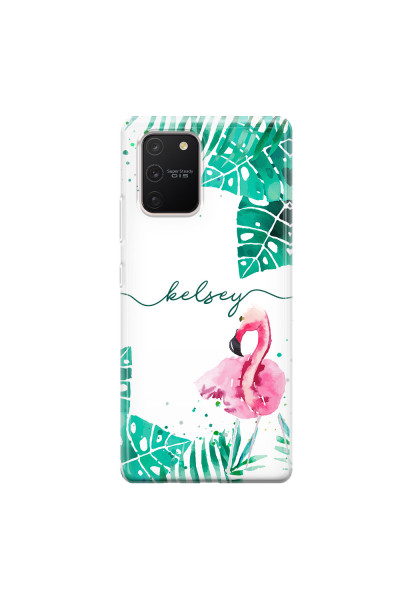 SAMSUNG - Galaxy S10 Lite - Soft Clear Case - Flamingo Watercolor