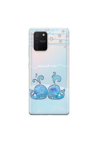 SAMSUNG - Galaxy S10 Lite - Soft Clear Case - Little Whales White