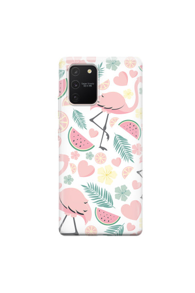SAMSUNG - Galaxy S10 Lite - Soft Clear Case - Tropical Flamingo III
