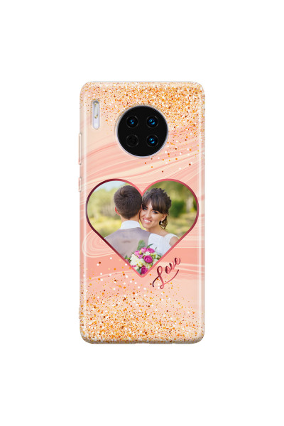HUAWEI - Mate 30 - Soft Clear Case - Glitter Love Heart Photo
