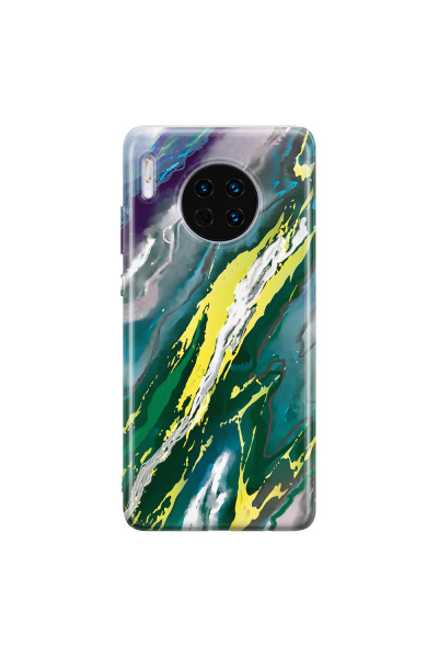 HUAWEI - Mate 30 - Soft Clear Case - Marble Rainforest Green