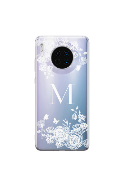HUAWEI - Mate 30 - Soft Clear Case - White Lace Monogram
