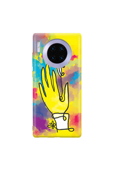 HUAWEI - Mate 30 Pro - Soft Clear Case - Abstract Hand Paint