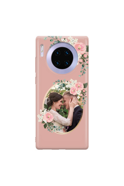 HUAWEI - Mate 30 Pro - Soft Clear Case - Pink Floral Mirror Photo