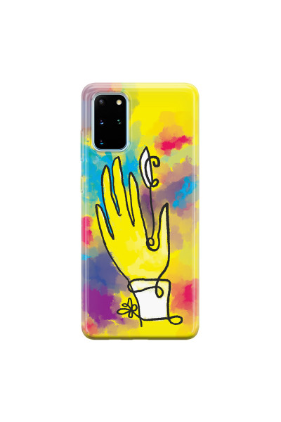 SAMSUNG - Galaxy S20 Plus - Soft Clear Case - Abstract Hand Paint