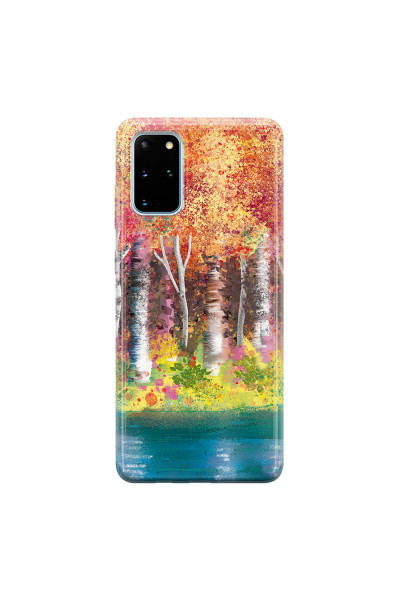 SAMSUNG - Galaxy S20 Plus - Soft Clear Case - Calm Birch Trees