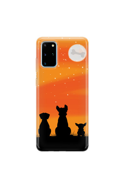 SAMSUNG - Galaxy S20 Plus - Soft Clear Case - Dog's Desire Orange Sky