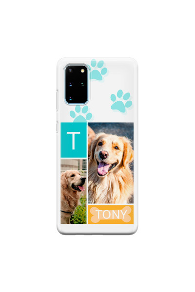 SAMSUNG - Galaxy S20 Plus - Soft Clear Case - Dog Collage