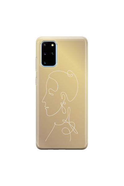 SAMSUNG - Galaxy S20 Plus - Soft Clear Case - Golden Lady