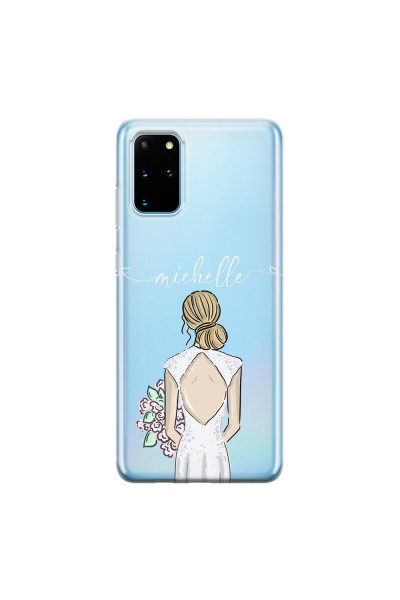 SAMSUNG - Galaxy S20 - Soft Clear Case - Bride To Be Blonde II.