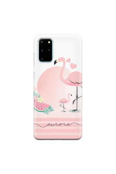 SAMSUNG - Galaxy S20 - Soft Clear Case - Flamingo Vibes Handwritten