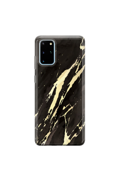 SAMSUNG - Galaxy S20 - Soft Clear Case - Marble Ivory Black