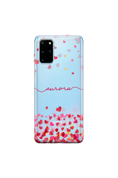 SAMSUNG - Galaxy S20 - Soft Clear Case - Scattered Hearts