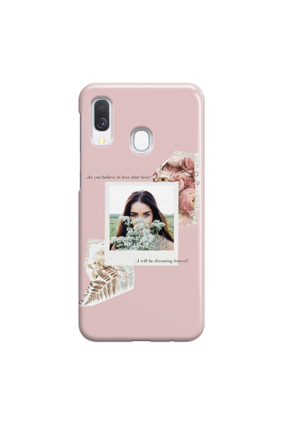 SAMSUNG - Galaxy A40 - 3D Snap Case - Vintage Pink Collage Phone Case