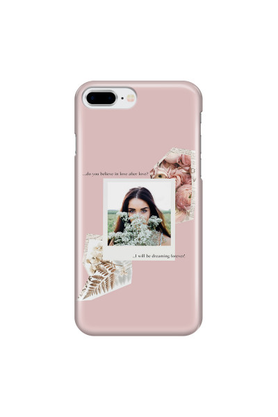 APPLE - iPhone 8 Plus - 3D Snap Case - Vintage Pink Collage Phone Case