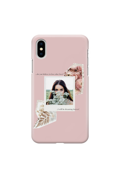 APPLE - iPhone XS Max - 3D Snap Case - Vintage Pink Collage Phone Case