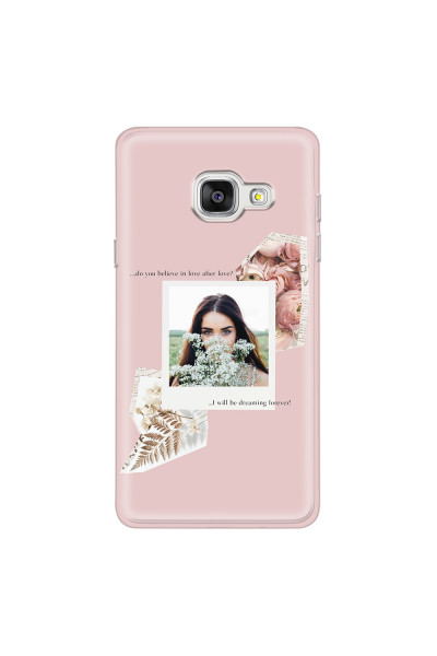 SAMSUNG - Galaxy A3 2017 - Soft Clear Case - Vintage Pink Collage Phone Case