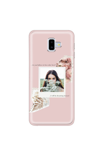 SAMSUNG - Galaxy J6 Plus 2018 - Soft Clear Case - Vintage Pink Collage Phone Case