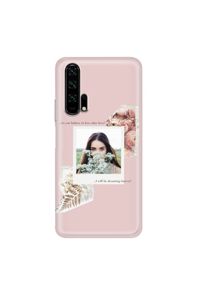 HONOR - Honor 20 Pro - Soft Clear Case - Vintage Pink Collage Phone Case