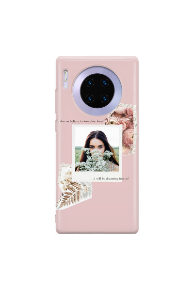 HUAWEI - Mate 30 Pro - Soft Clear Case - Vintage Pink Collage Phone Case