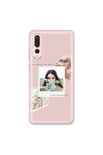 HUAWEI - P20 Pro - Soft Clear Case - Vintage Pink Collage Phone Case