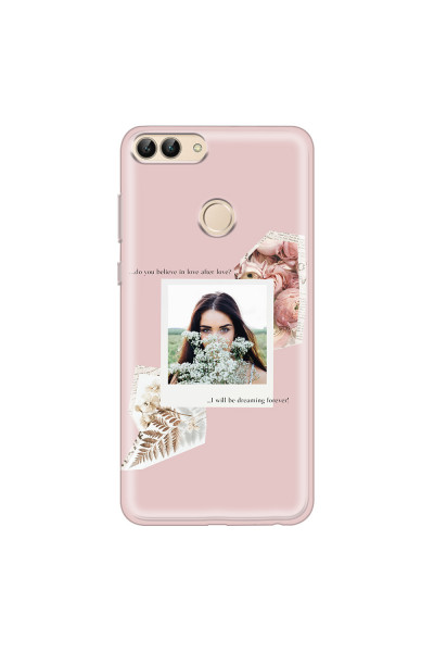 HUAWEI - P Smart 2018 - Soft Clear Case - Vintage Pink Collage Phone Case