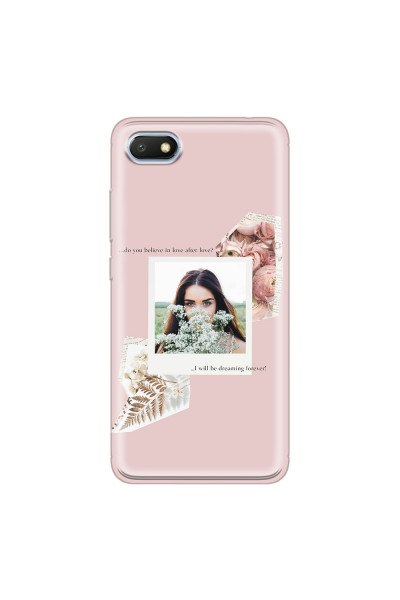 XIAOMI - Redmi 6A - Soft Clear Case - Vintage Pink Collage Phone Case