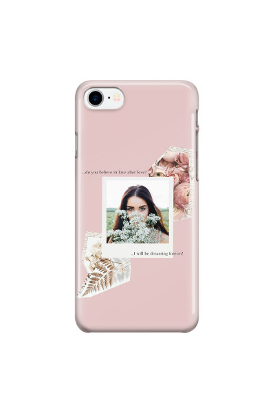 APPLE - iPhone 7 - 3D Snap Case - Vintage Pink Collage Phone Case