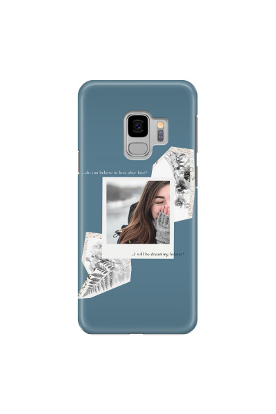 SAMSUNG - Galaxy S9 - 3D Snap Case - Vintage Blue Collage Phone Case