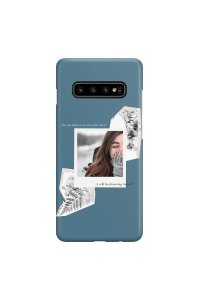 SAMSUNG - Galaxy S10 - 3D Snap Case - Vintage Blue Collage Phone Case