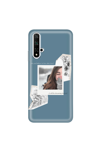 HONOR - Honor 20 - Soft Clear Case - Vintage Blue Collage Phone Case