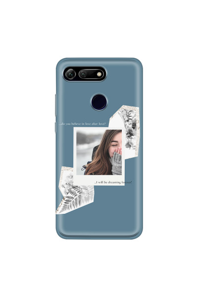 HONOR - Honor View 20 - Soft Clear Case - Vintage Blue Collage Phone Case