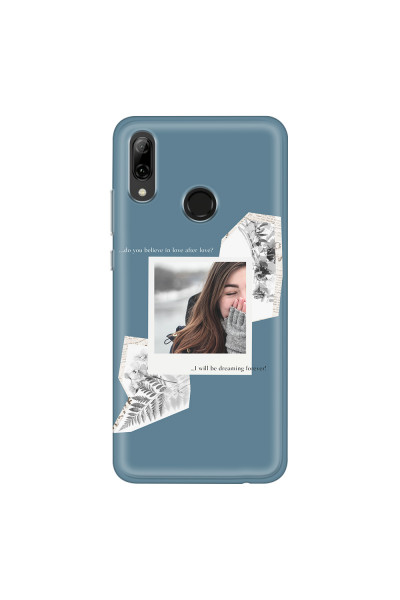 HUAWEI - P Smart 2019 - Soft Clear Case - Vintage Blue Collage Phone Case
