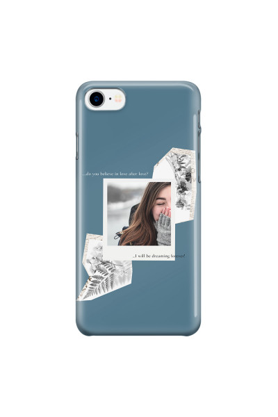 APPLE - iPhone 7 - 3D Snap Case - Vintage Blue Collage Phone Case