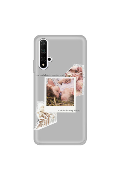 HONOR - Honor 20 - Soft Clear Case - Vintage Grey Collage Phone Case