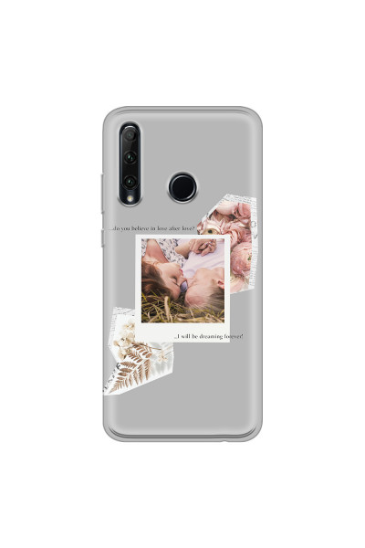 HONOR - Honor 20 lite - Soft Clear Case - Vintage Grey Collage Phone Case