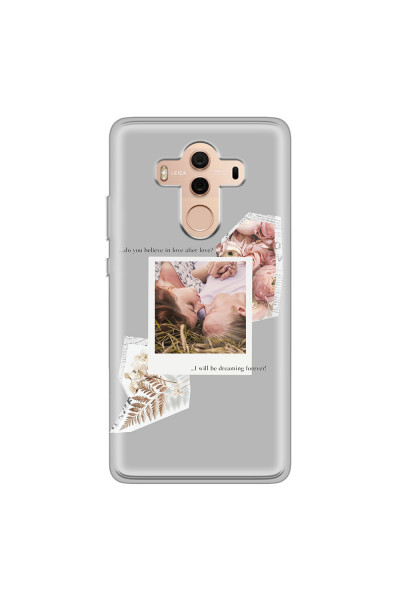 HUAWEI - Mate 10 Pro - Soft Clear Case - Vintage Grey Collage Phone Case