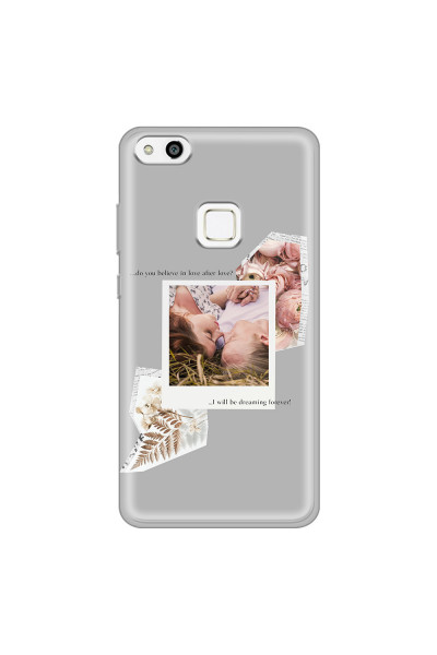 HUAWEI - P10 Lite - Soft Clear Case - Vintage Grey Collage Phone Case