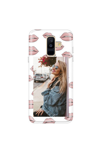 SAMSUNG - Galaxy A6 Plus 2018 - Soft Clear Case - Teenage Kiss Phone Case