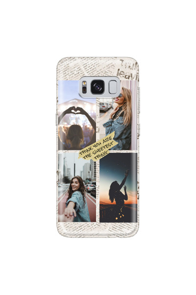 SAMSUNG - Galaxy S8 Plus - Soft Clear Case - Newspaper Vibes Phone Case