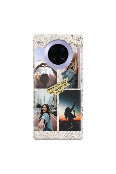 HUAWEI - Mate 30 Pro - Soft Clear Case - Newspaper Vibes Phone Case
