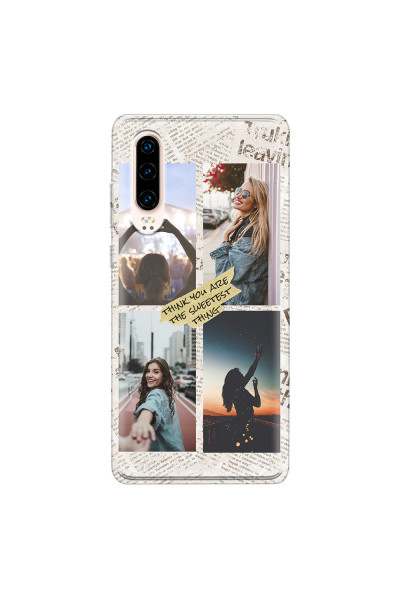 HUAWEI - P30 - Soft Clear Case - Newspaper Vibes Phone Case