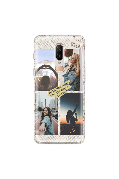 ONEPLUS - OnePlus 6 - Soft Clear Case - Newspaper Vibes Phone Case