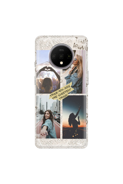 ONEPLUS - OnePlus 7T - Soft Clear Case - Newspaper Vibes Phone Case