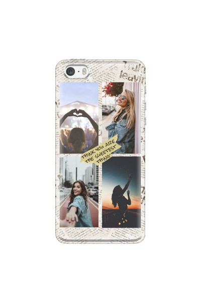 APPLE - iPhone 5S/SE - Soft Clear Case - Newspaper Vibes Phone Case