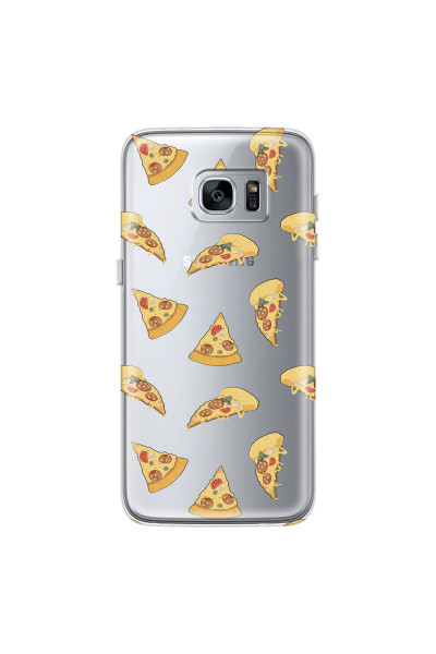 SAMSUNG - Galaxy S7 Edge - Soft Clear Case - Pizza Phone Case