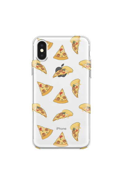 APPLE - iPhone X - Soft Clear Case - Pizza Phone Case
